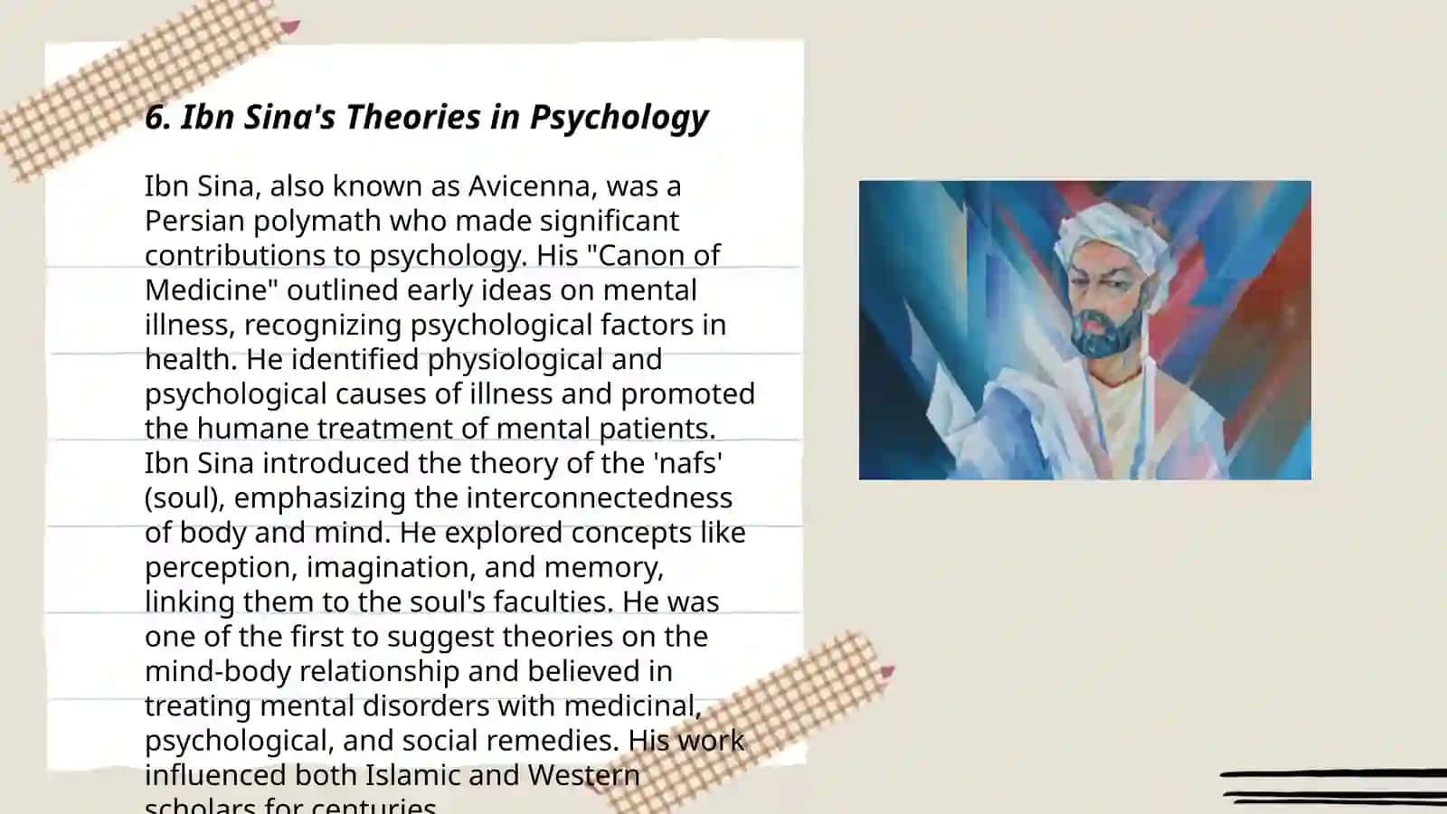 Ibn Sino's Theories in Psychology 3