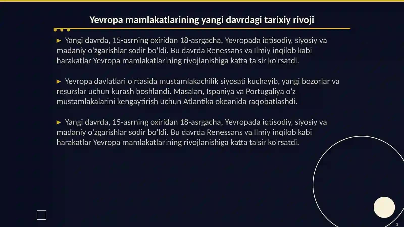 Yevropa mamlakatlarining yangi davrdagi tarixiy rivoji 3
