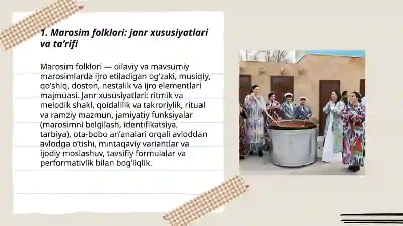 Marosim Folklori va Marosimlar 3