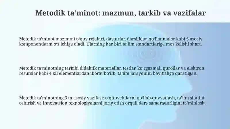 Metodik taʼminot 3