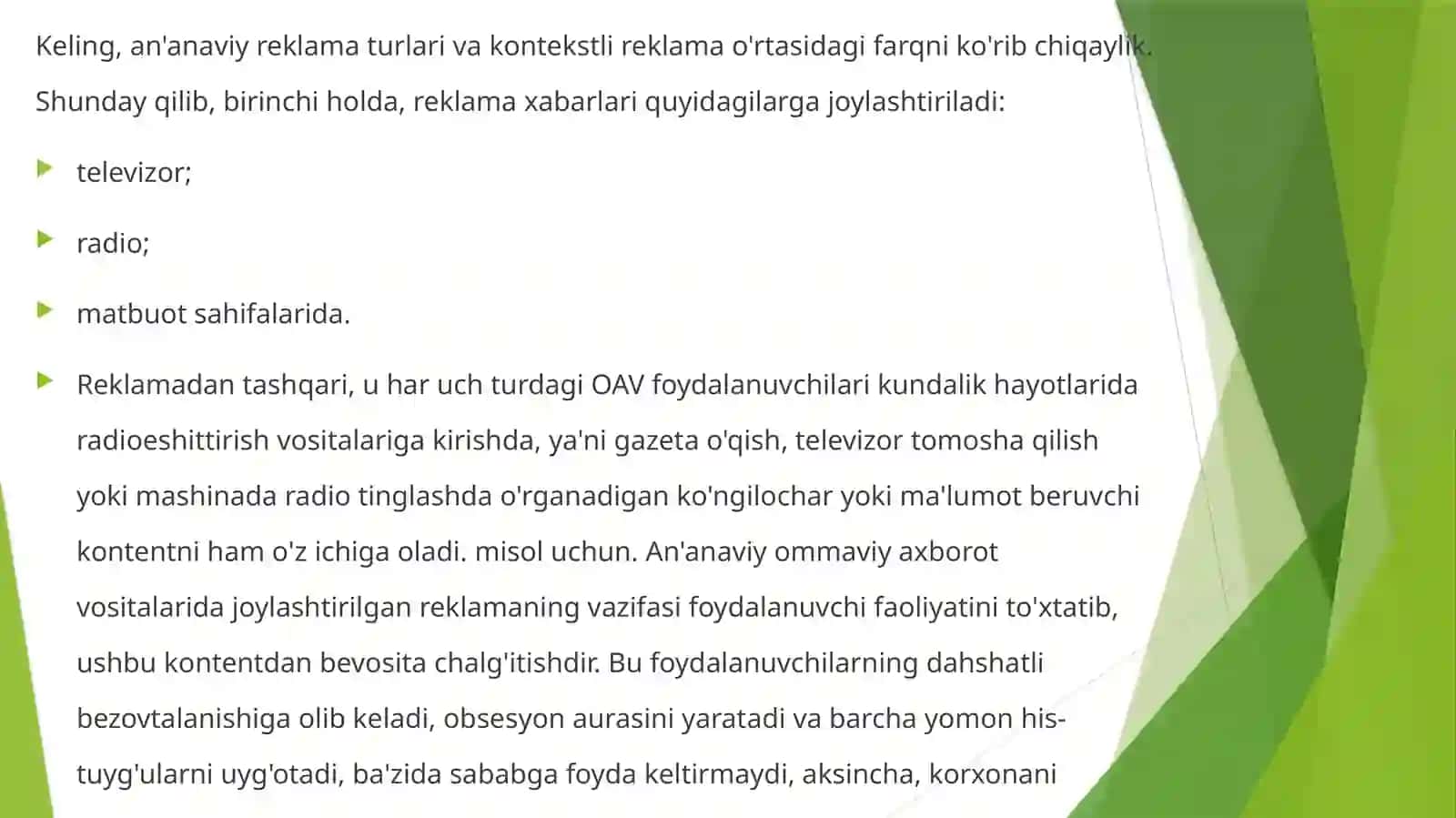 Kontekstli reklama xizmatlari. Kontekstli reklama samaradorligini tahlil qilish 3