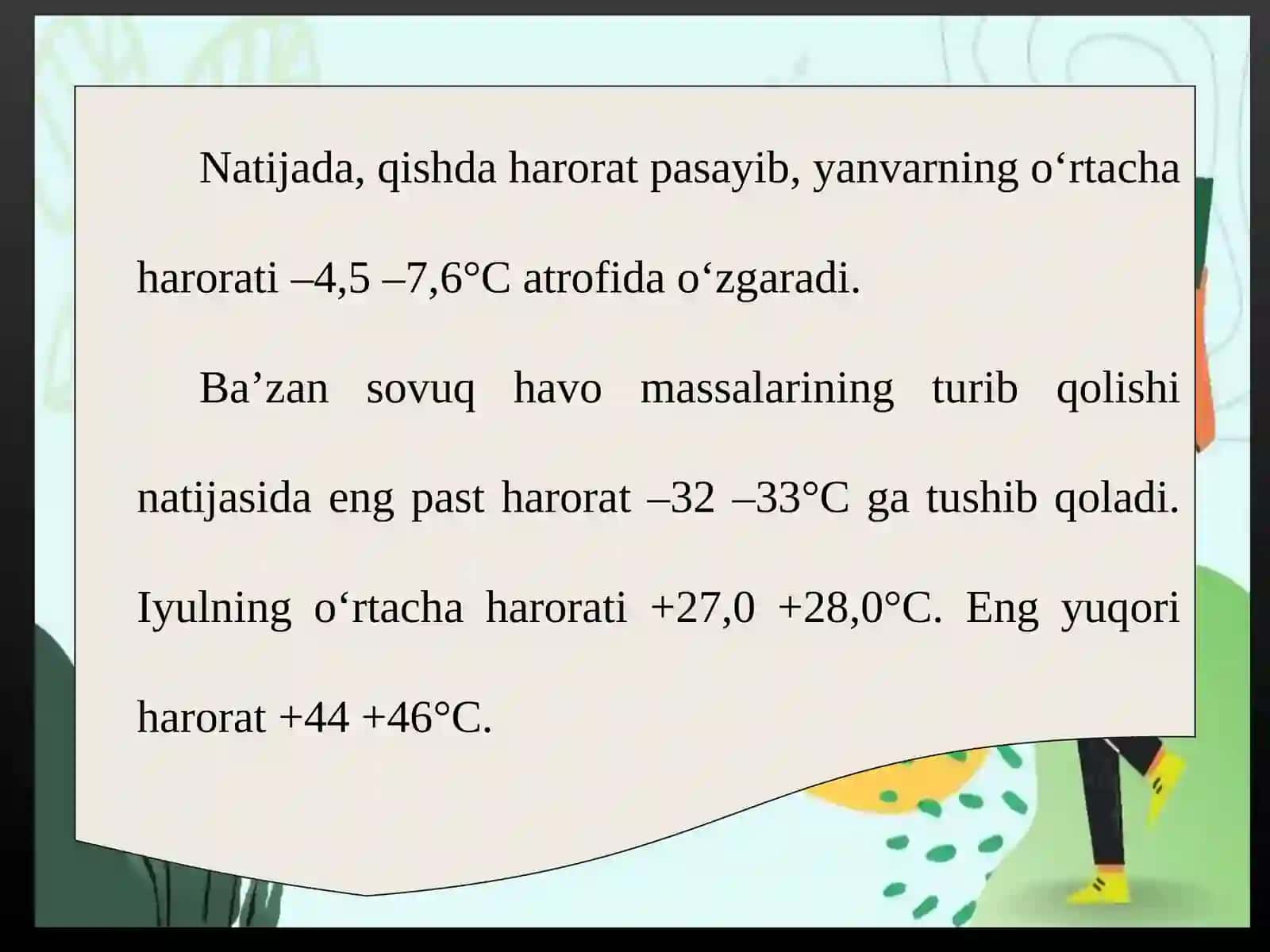 Iqlimi, suvlari, tuproqlari, o‘simliklari va hayvonot dunyosi 3
