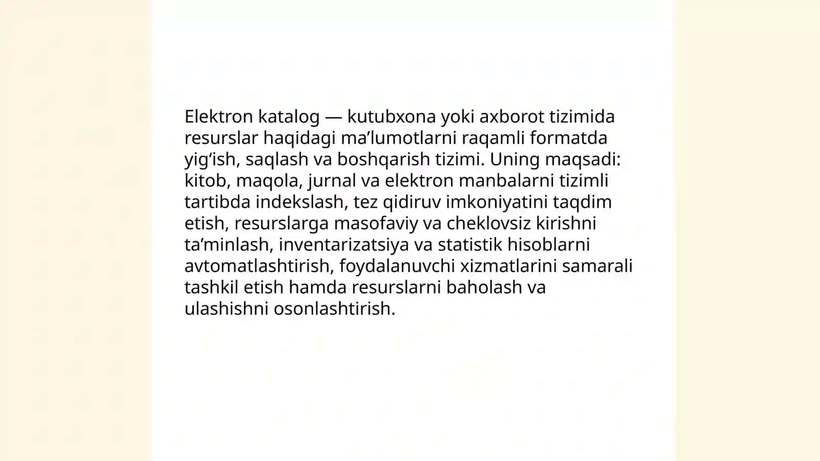 Elektron katalog yaratish va undan foydalanish 3