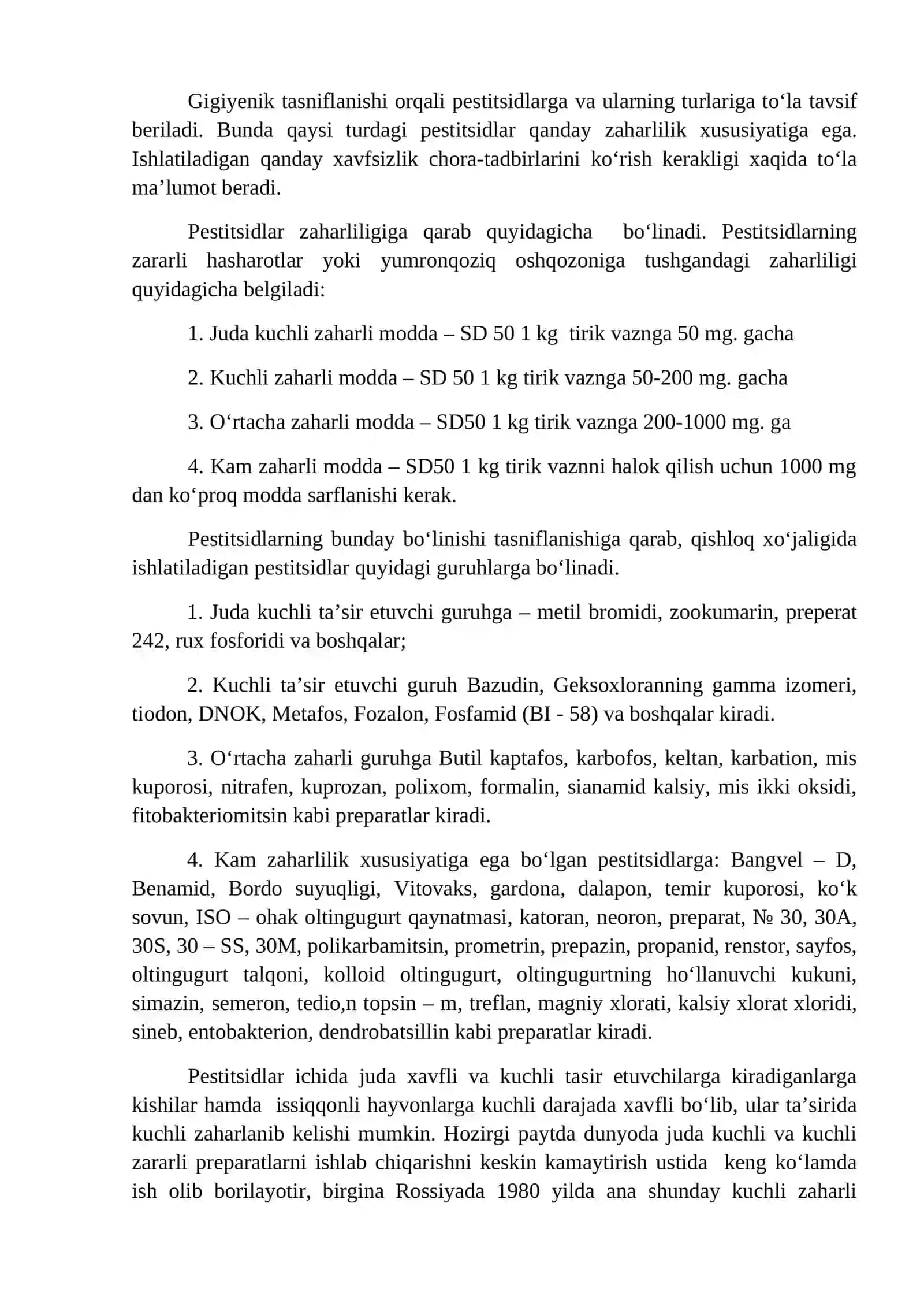 Pestitsidlarning tasniflanishi 3