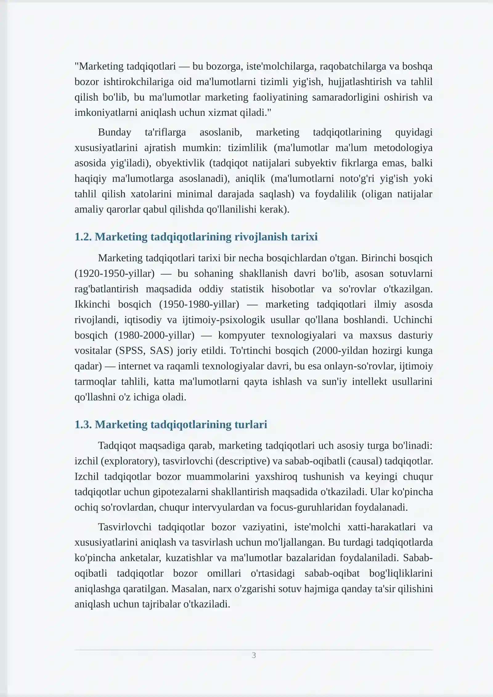 MARKETING TADQIQOTLARI VA AXBOROT TIZIMI 3
