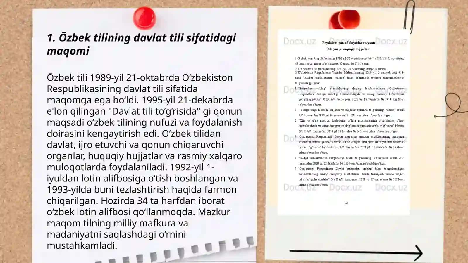 Ōzbek tili tug'risidagi xuquqiy me'yoriy hujjatlarning mohiyati 3