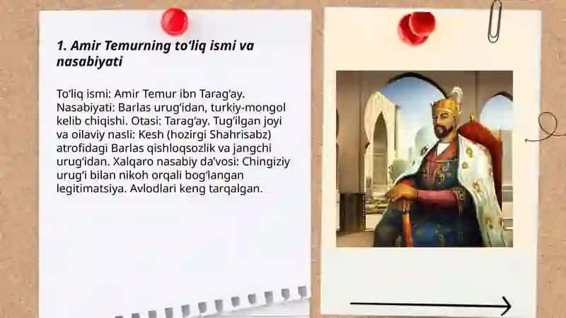 Amir Temur haqida umumiy ma’lumot 3