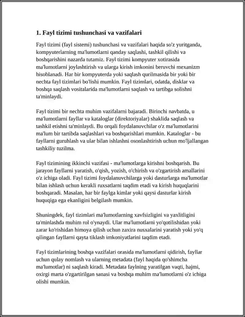 OPERATSION TIZIMLARDA FAYL TIZIMLARI 3