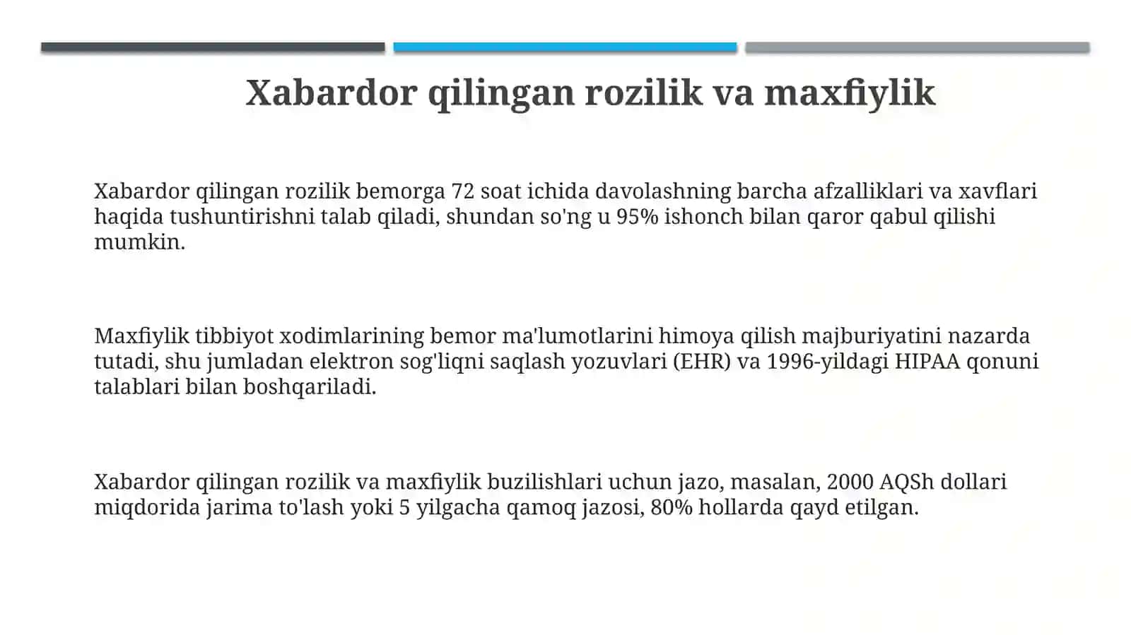 Zamonaviy davrning tibbiy va farmatsevtika etikasi tendentsiyalari 3