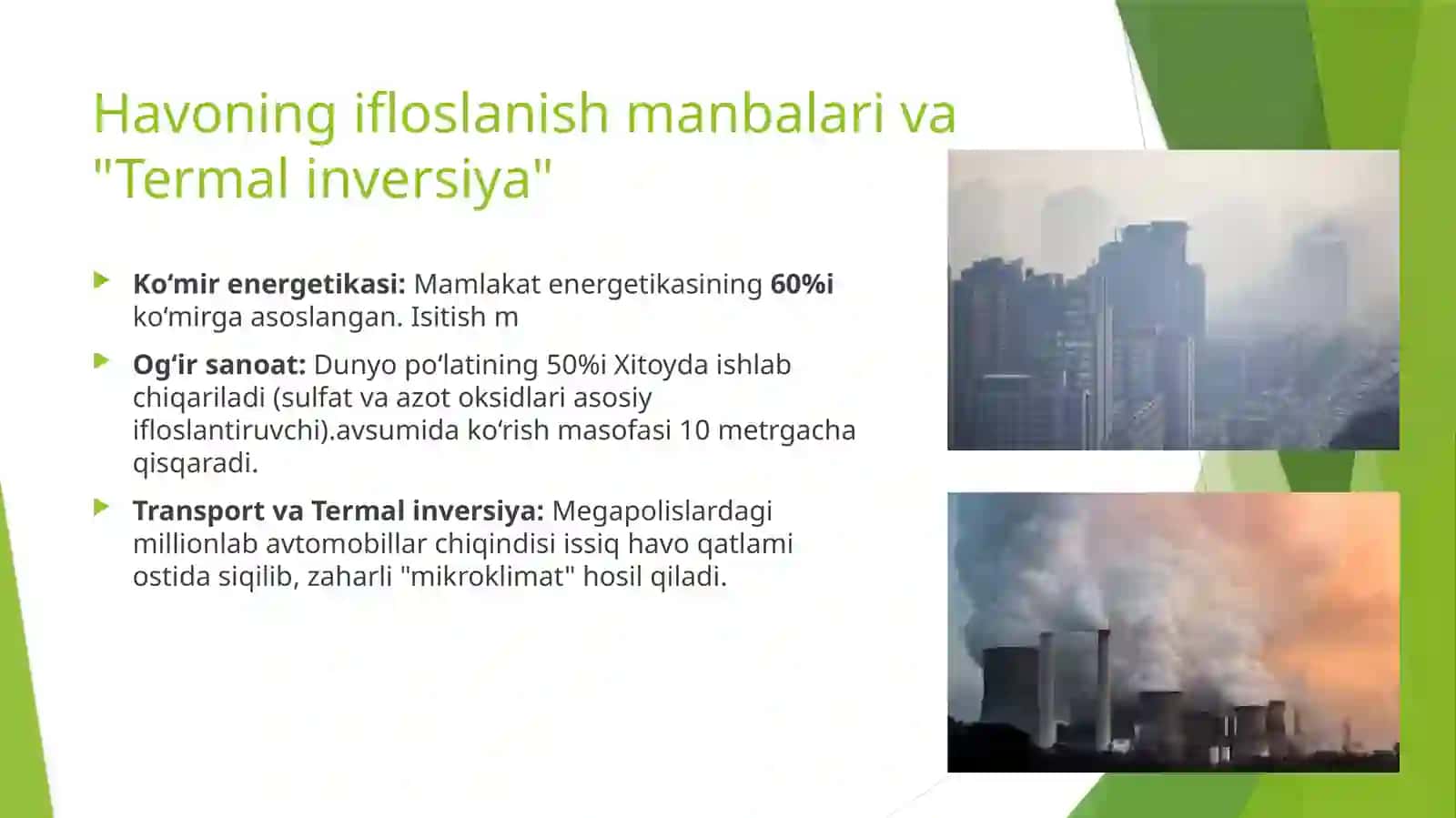 Xitoyning havo ifloslanish muammosi va unga qarshi kurashish 3