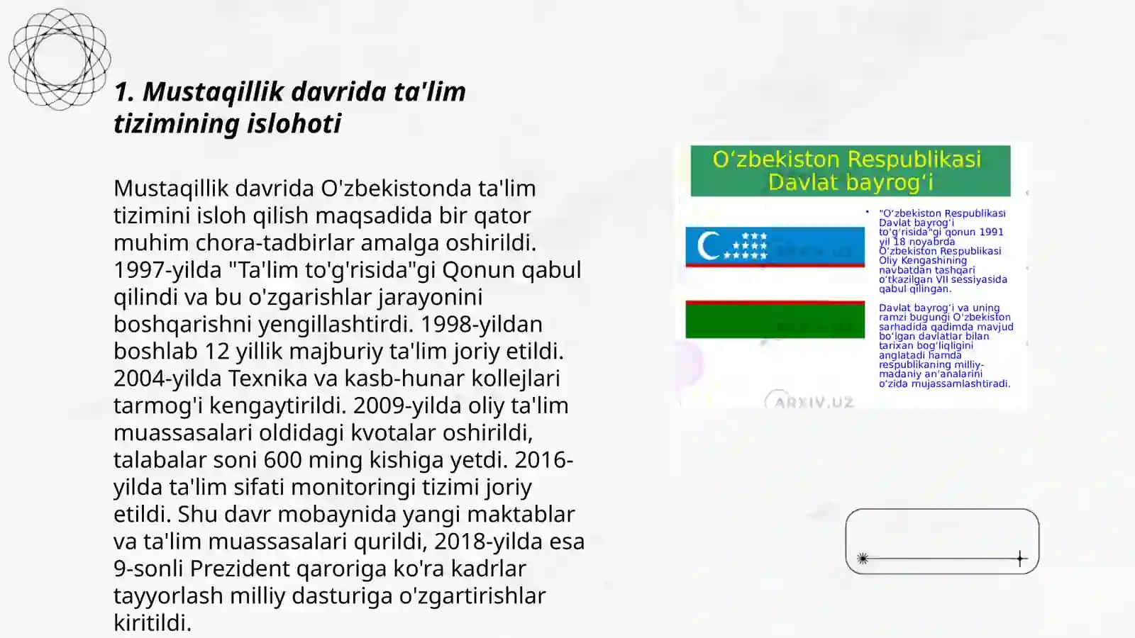 Mustaqil Oʻzbekistonda taʼlim va pedogogik fikrlar taraqqiyoti 3