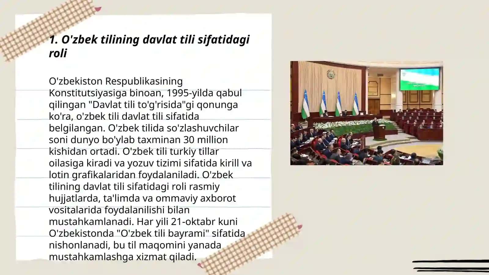 Mamlakatimizda o'zbek tilini yanada rivojlantirish va til siyosatini takomillashtirish chora tadbirlari 3