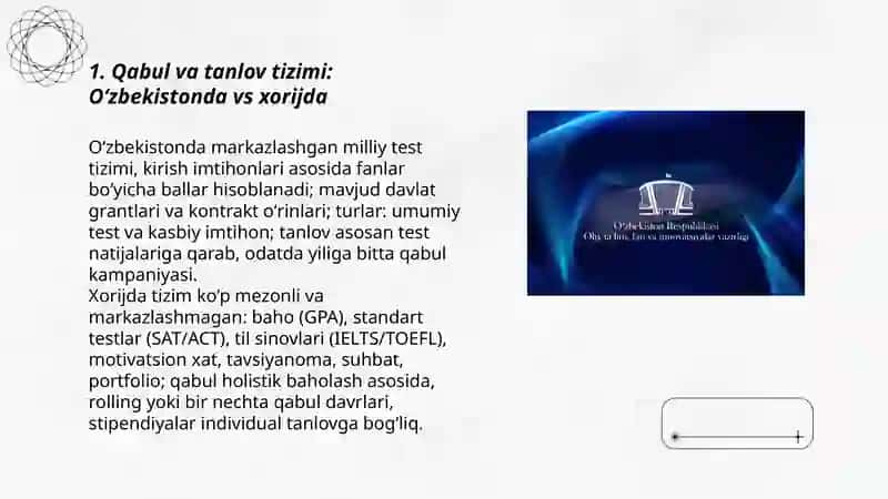 Oʻzbekiston oliy taʼlim tizimi bakalavriati xorijdagi bakalavriatdan nimasi bilan farqlanadi 3