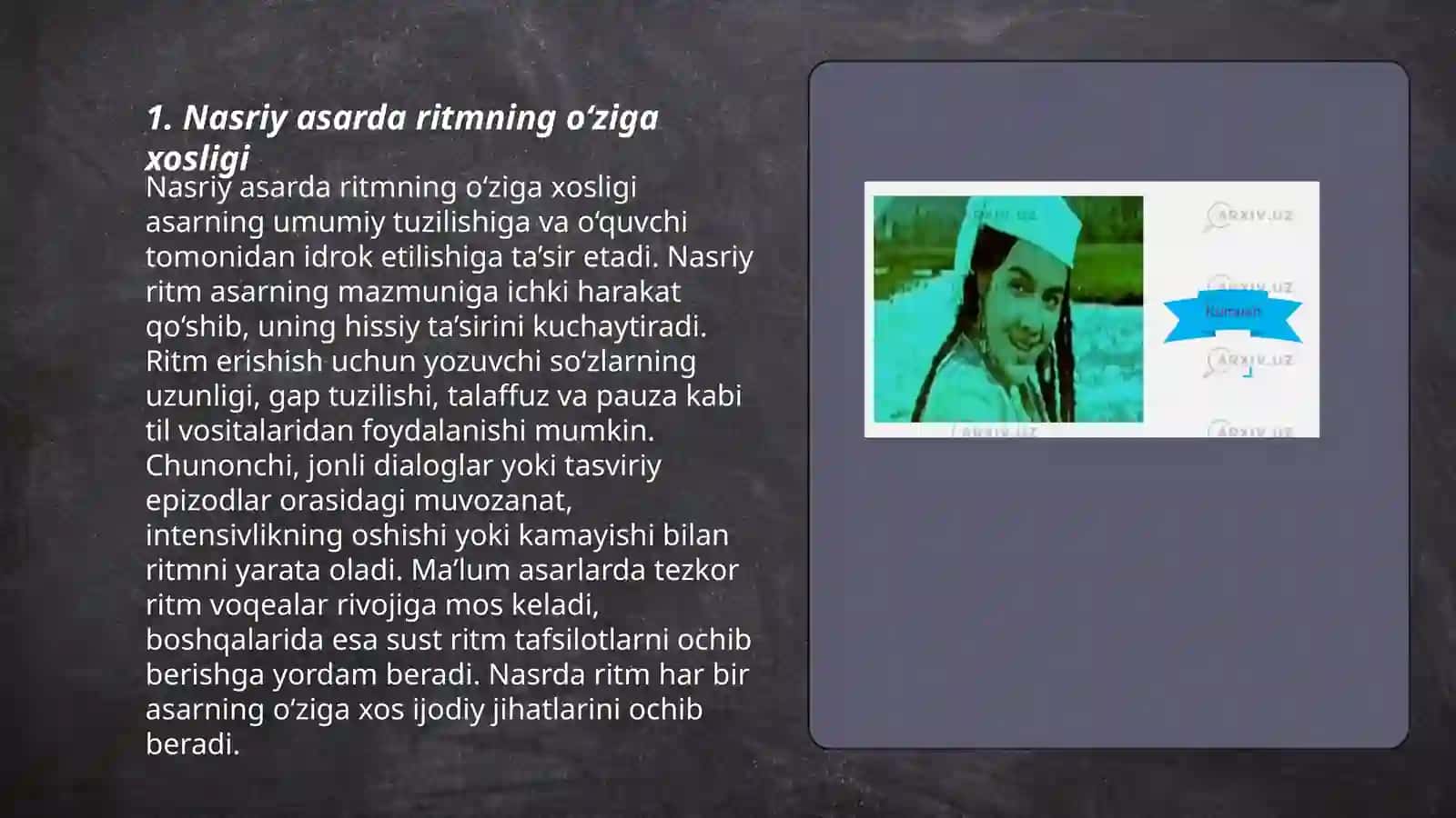 Nasriy asarda ritm. Saj haqida 3