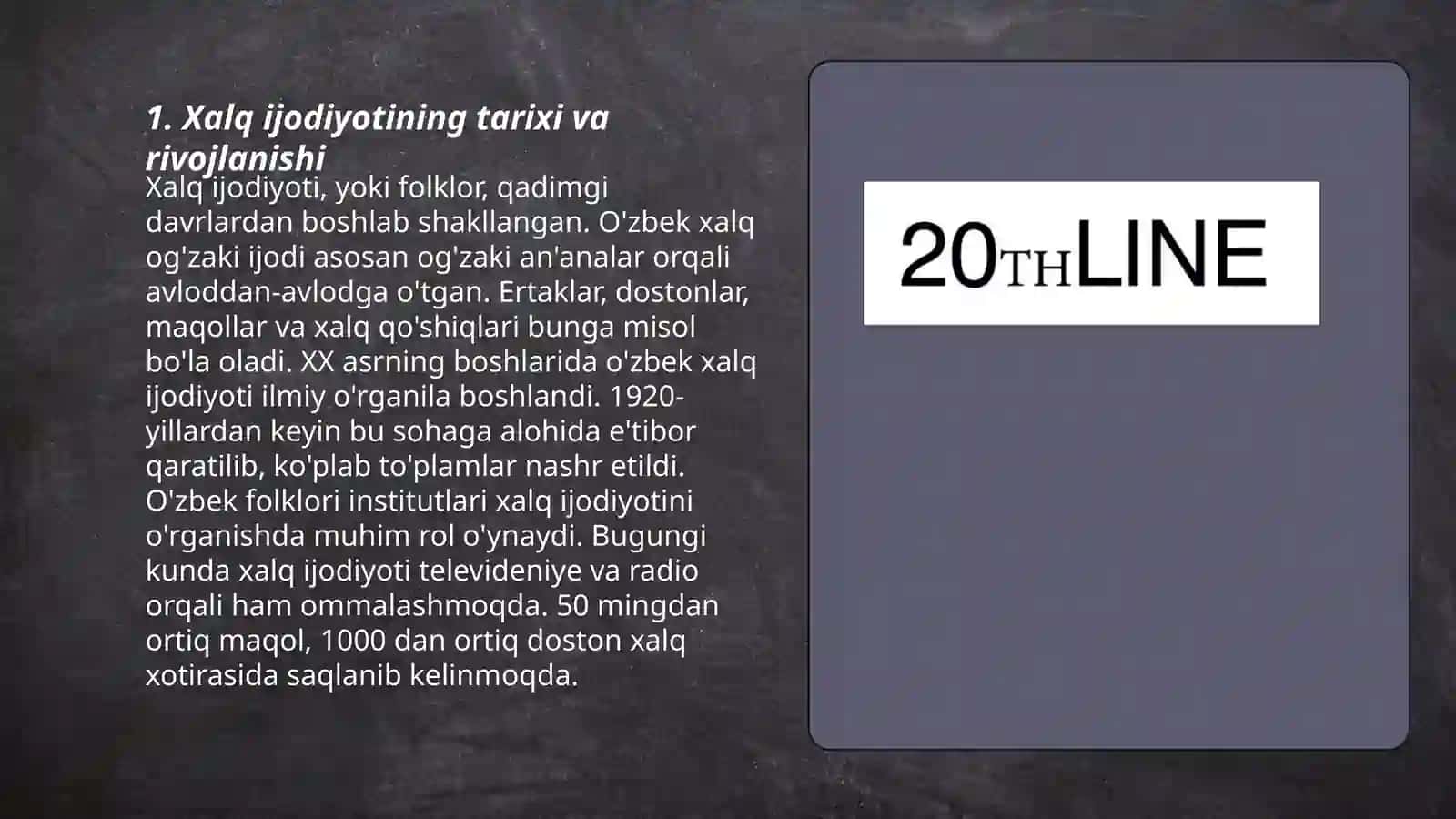 Xalq ijodiyotining tarixi va rivojlanishi 3