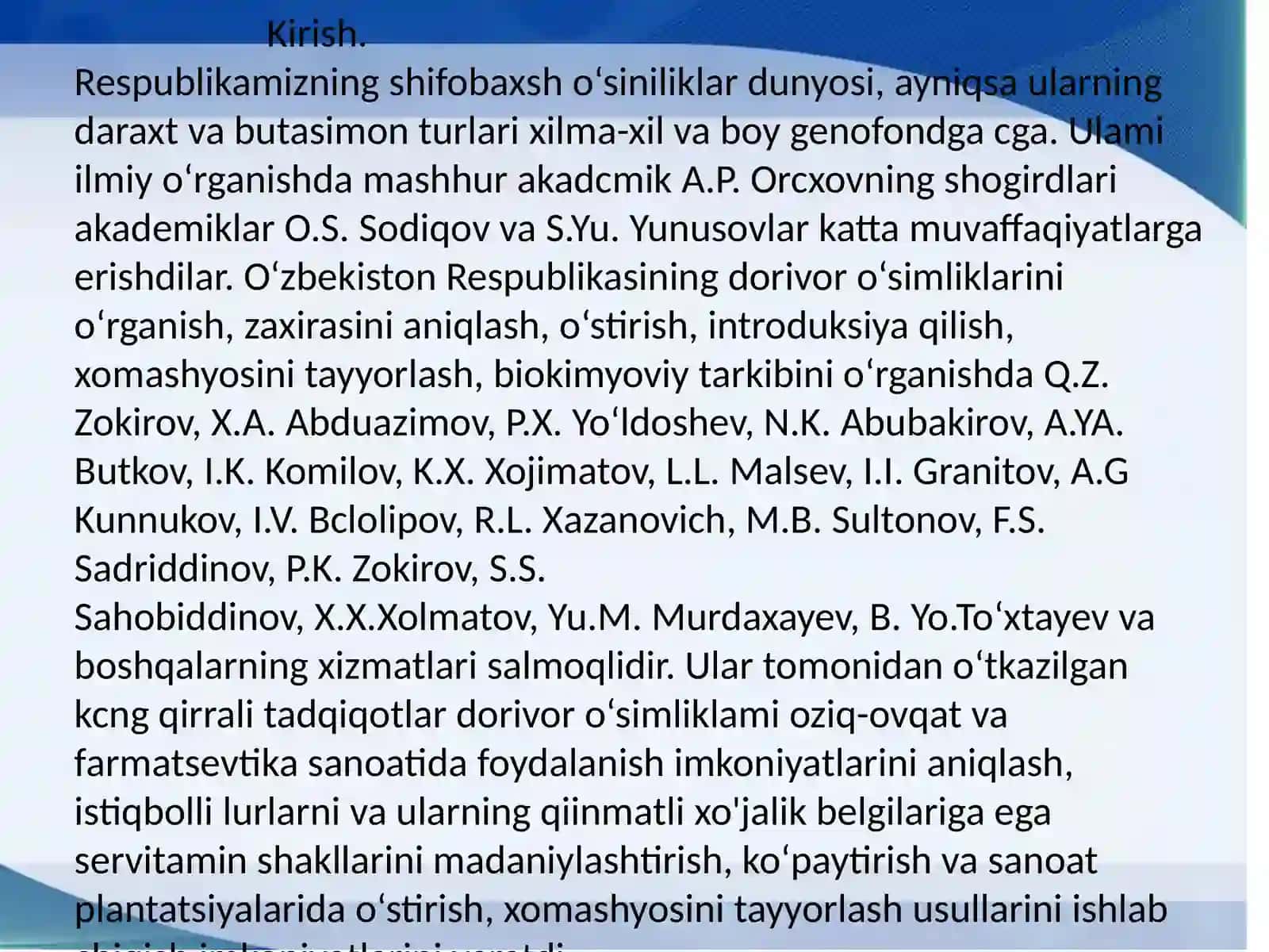 Dorivor o`simliklardan foydalanish tarixi 3