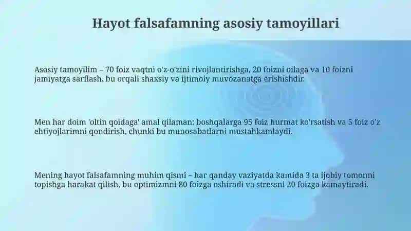 Hayot falsafamning asosiy tamoyillari 3