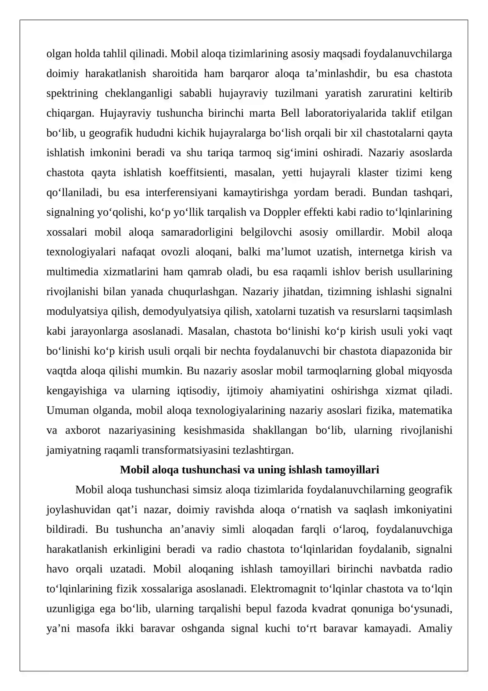 Mobil aloqa texnologiyalari 3
