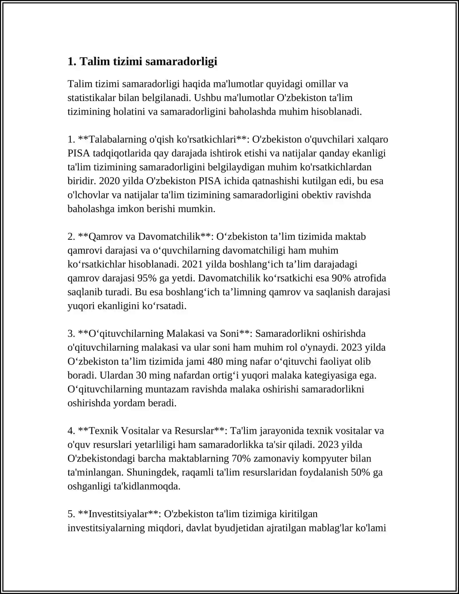 TALIMI TIZIMI SAMARODORLIGI DIAGNOSTIKASI 3