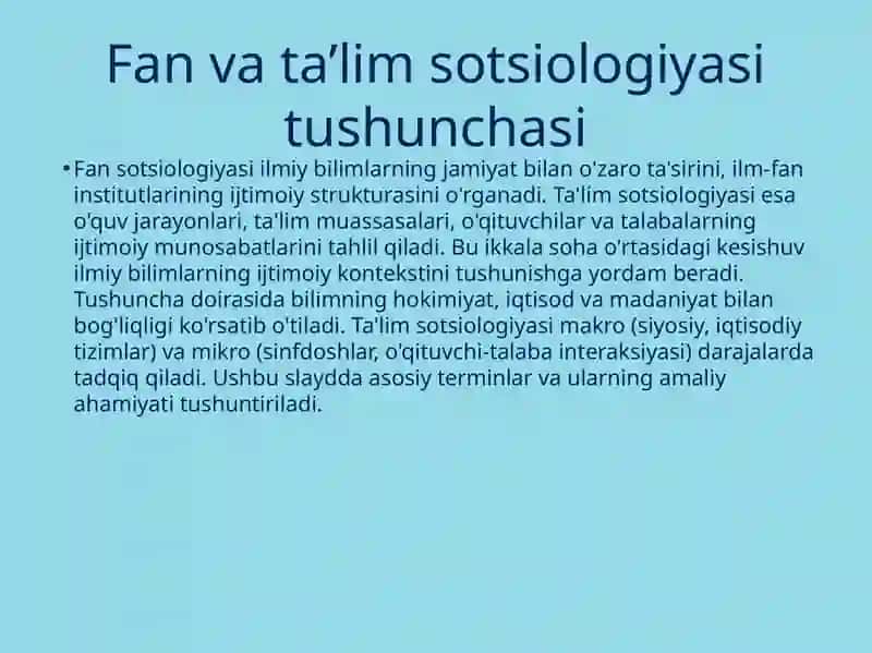 Fan va taʼlim sotsiologiyasida yangi muammolarning qo‘yilishi 3