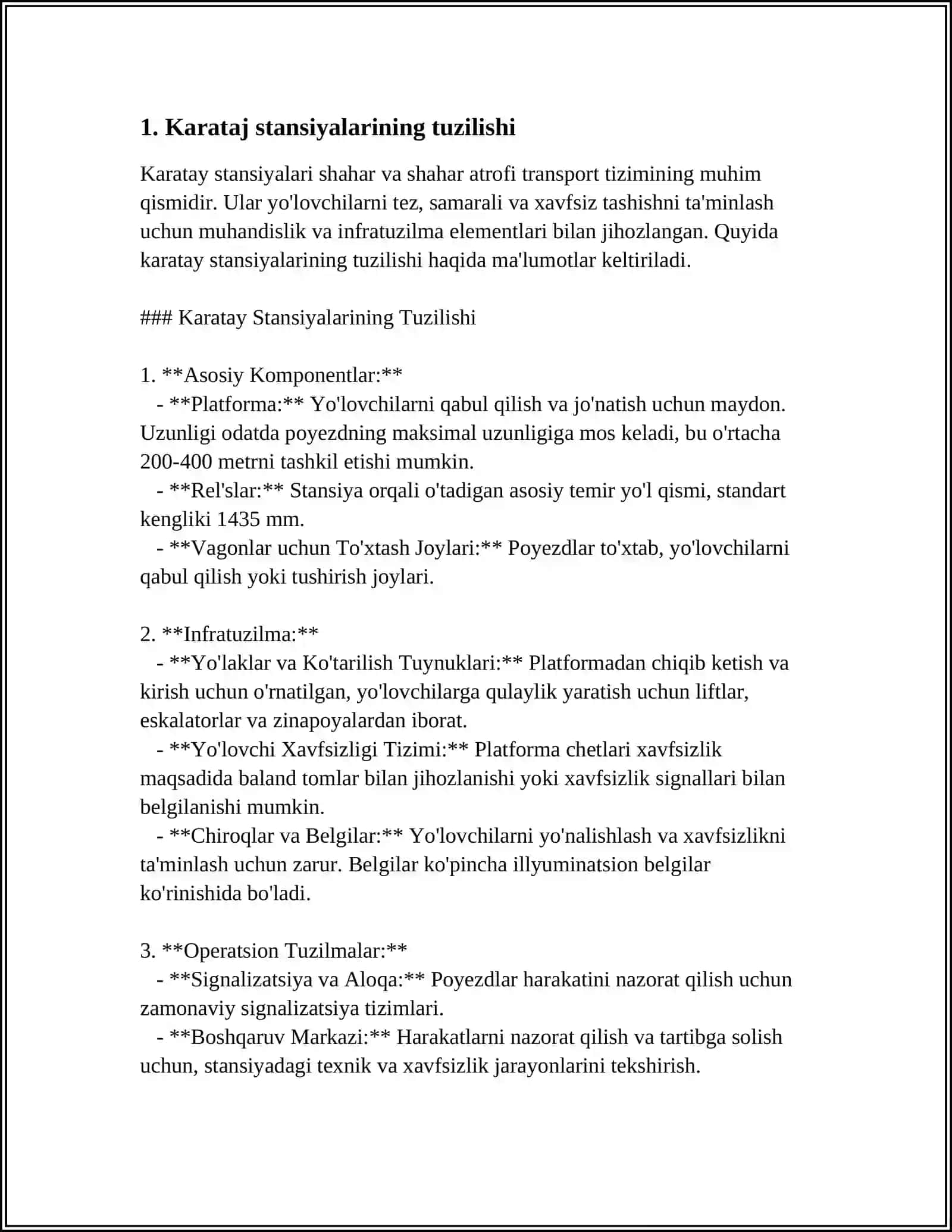 KARATAJ STANSIYALARI VA KÒTARIB TUSHURUVCHI JIHOZLAR 3