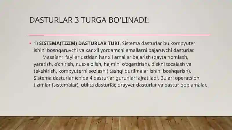 Operatsion tizimlar (sistemalar) 3