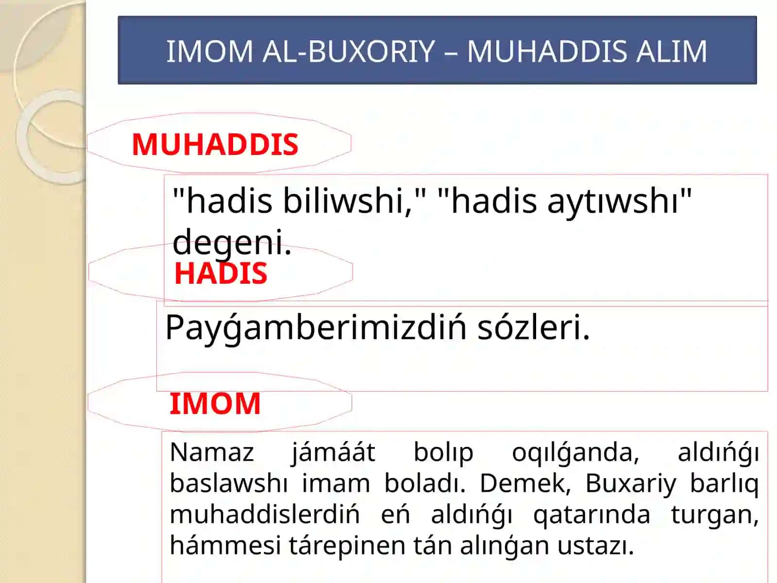 Imam Buxariy hám Imam Termiziy hádis ilimine qosqan úlesleriniń salıstırmalı analizi 3