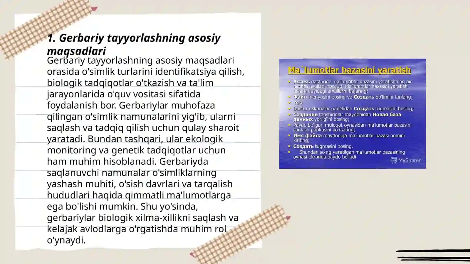 Gerbariy tayyorlash va tayyorlash usullari haqida maʼlumot oʻrganish 3