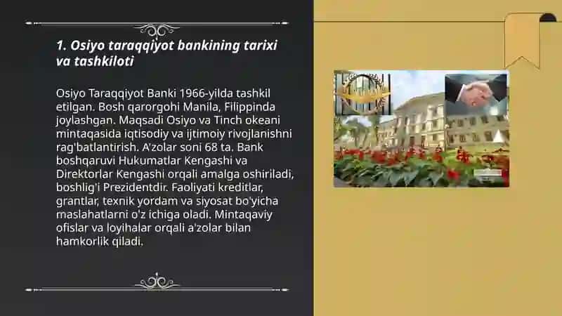 Osiyo Taraqqiyot Banki 3