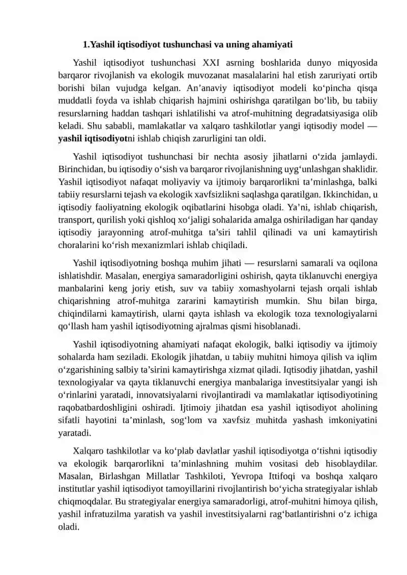 Yashil iqtisodiyotni rivojlantirish 3