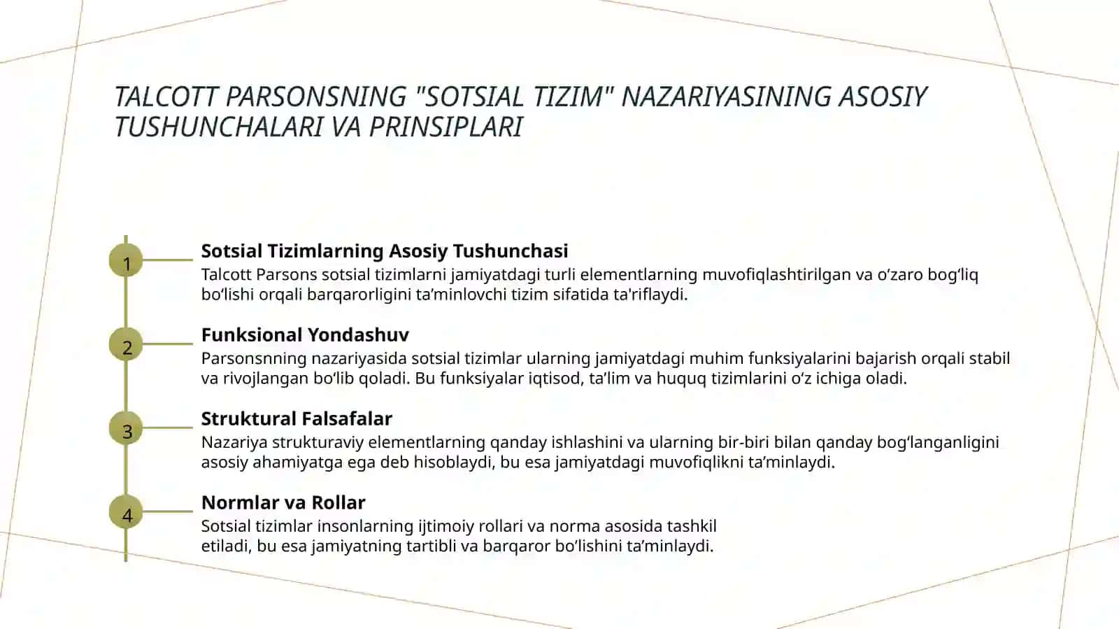 T.Parsonsning Sotsial tizim asari 3