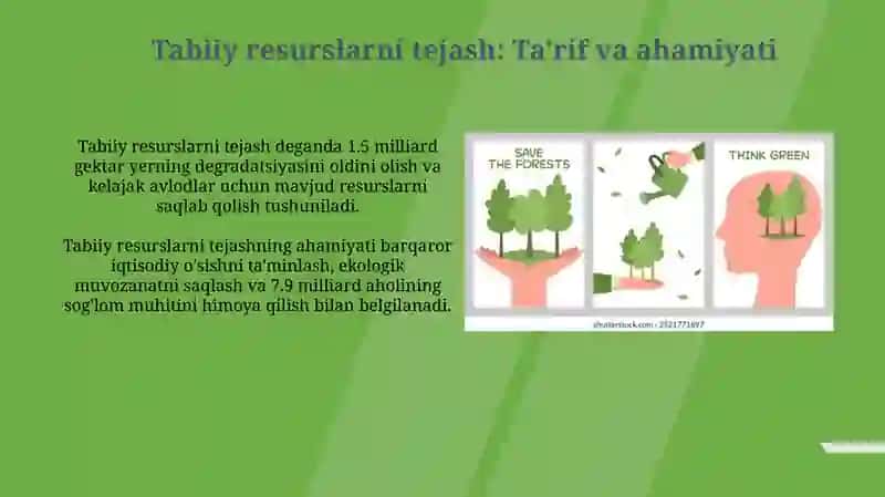 Tabiiy resurslarni tejash 3