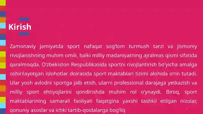 SPORT MAKTABLARI VA ULARNING NIZOMLARI 3