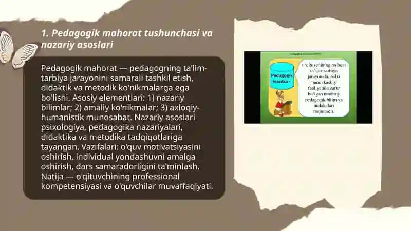 Pedagogik mahoratning nazariy asoslari va fanlar tizimidagi oʻrni 3
