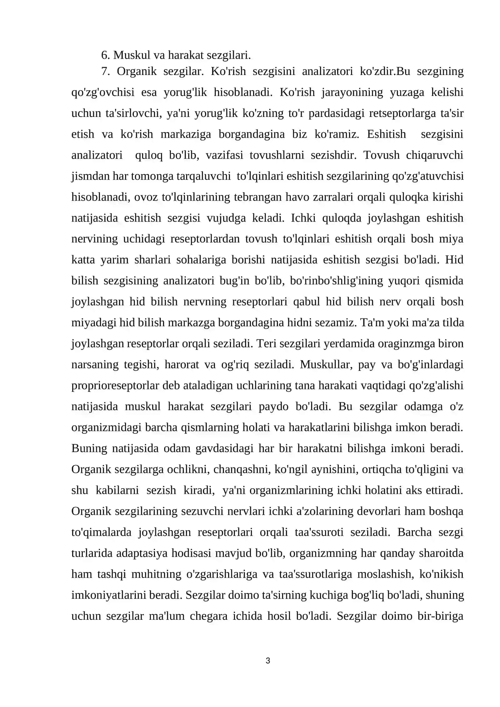 Sezgi va idrok psixologik o'lchov 3