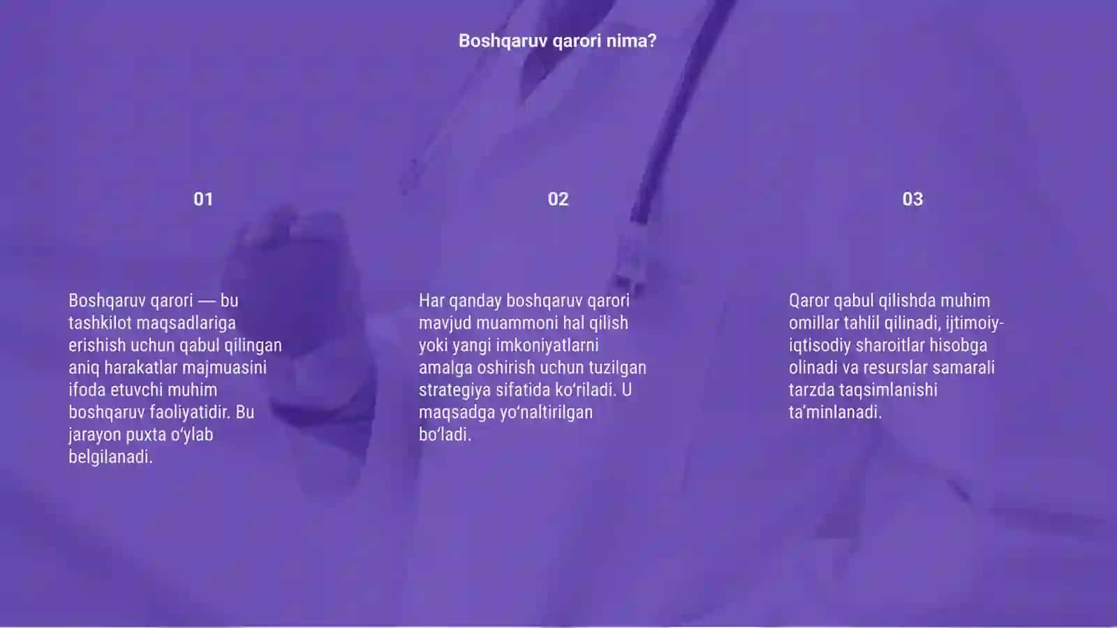 Boshqaruv qarorlarini qabul qilish 3