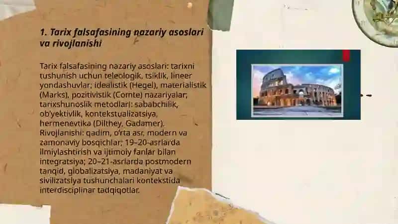 Tarix falsafasi. Sivilizatsiya va madaniyat 3