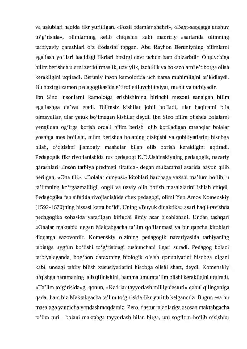 Maktabgacha ta’lim-tarbiyani tashkil etish fanining predmeti va vazifalari 3