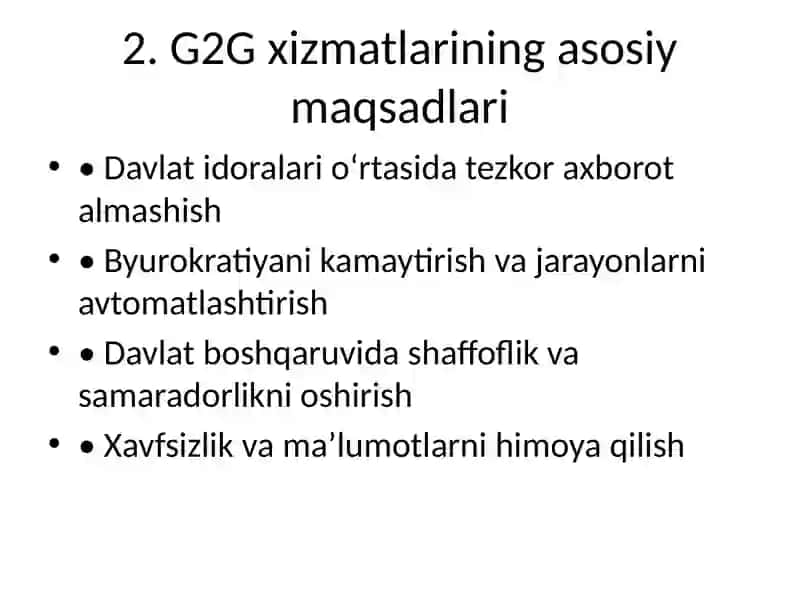 G2G – Interaktiv Davlat Xizmatlarini O‘rganish va Amalda Qo‘llash 3