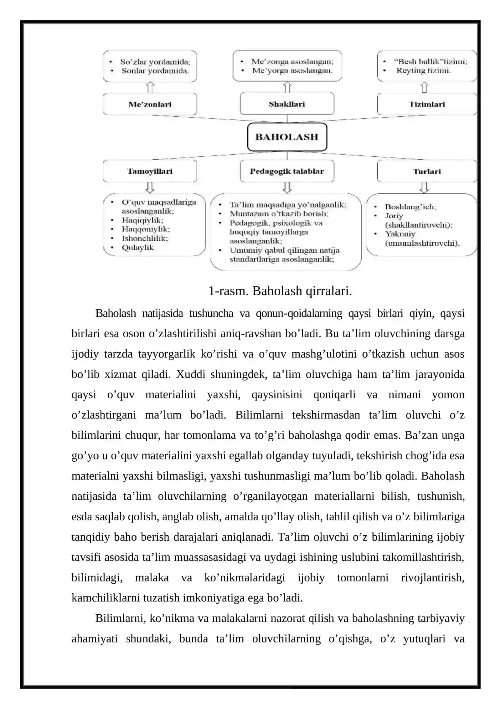 Talabalar bilim, ko’nikma va malakalarini nazorat qilish va baholash 3