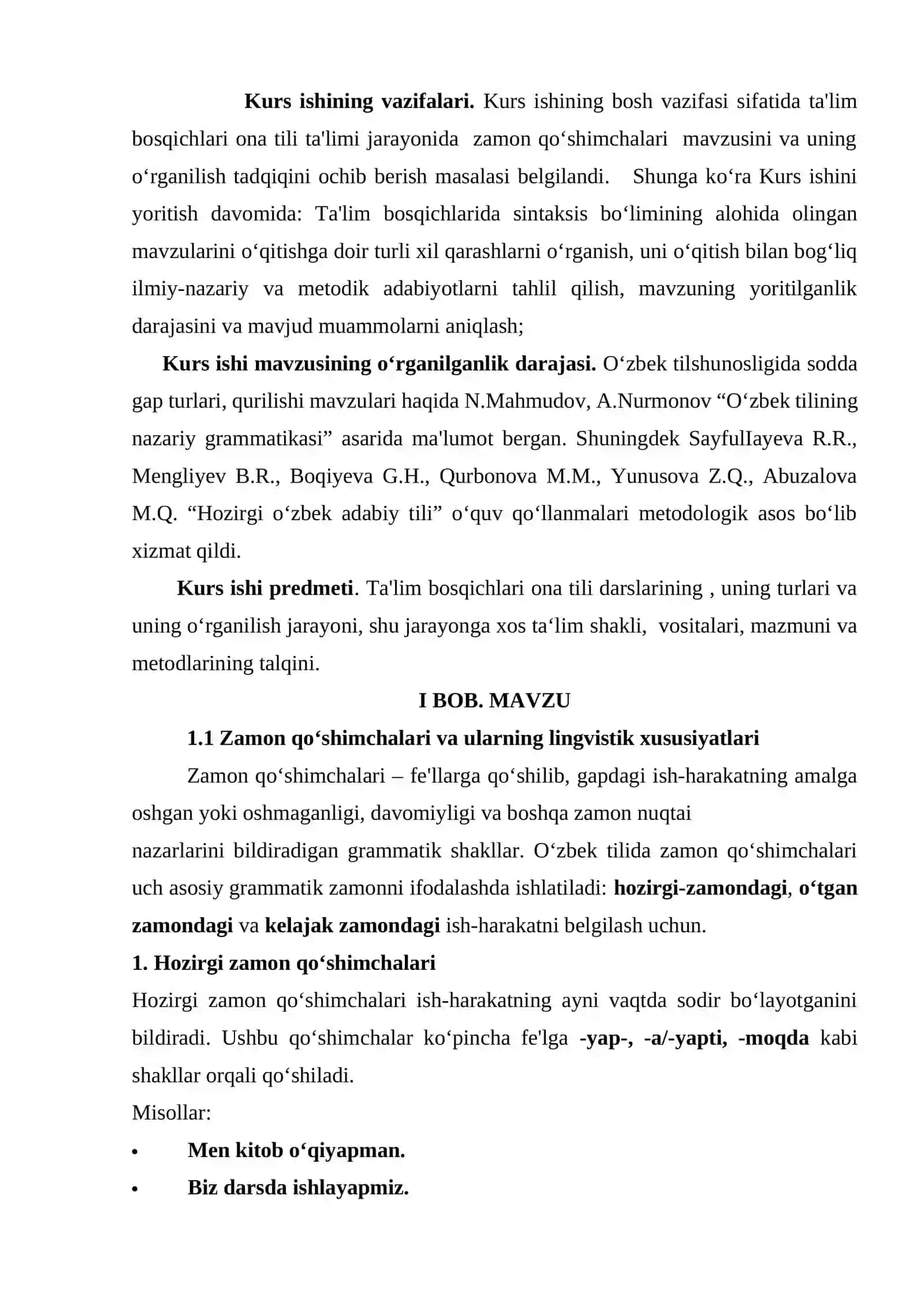 10-SINF ONA TILI DARSLARIDA ZAMON QOʻSHIMCHALARINING USLUBIY XUSUSIYATNI OʻQITISH METODIKASI 3