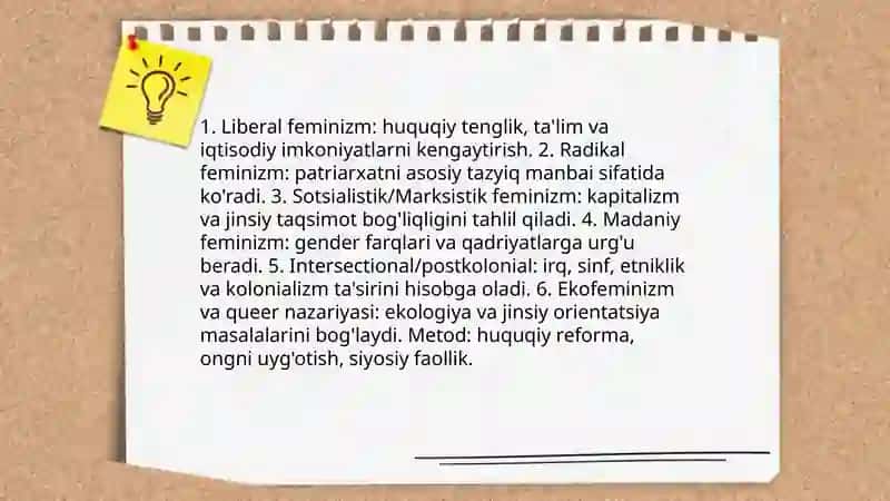 Feminizm, Gender tenglik 3