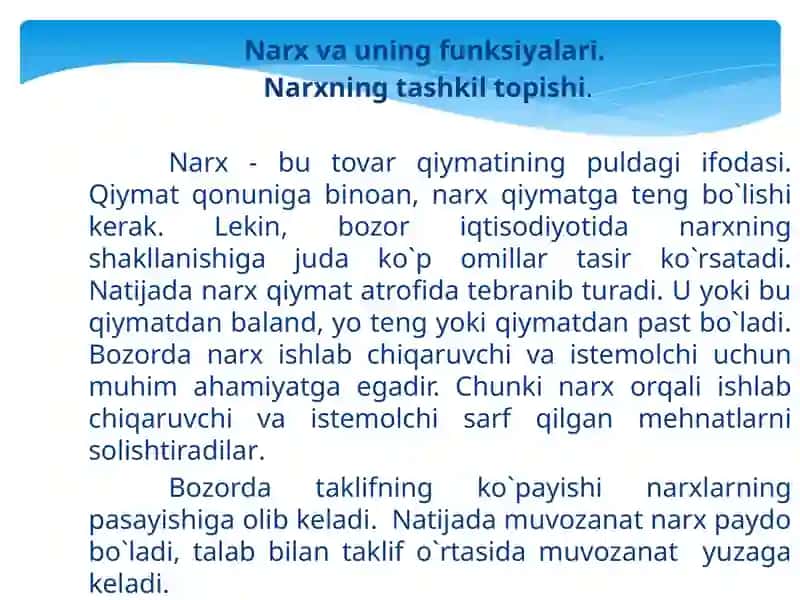 Raqobat va narxlarning shakllanishi 3