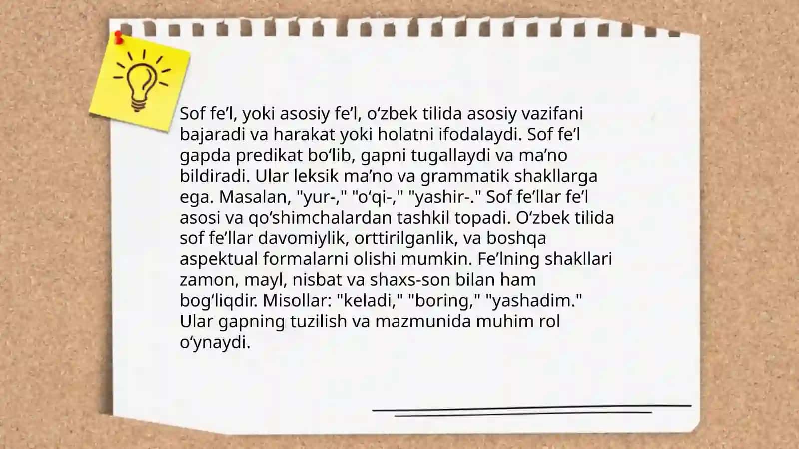 Sof feʼllarning vazifadosh shakllari 3