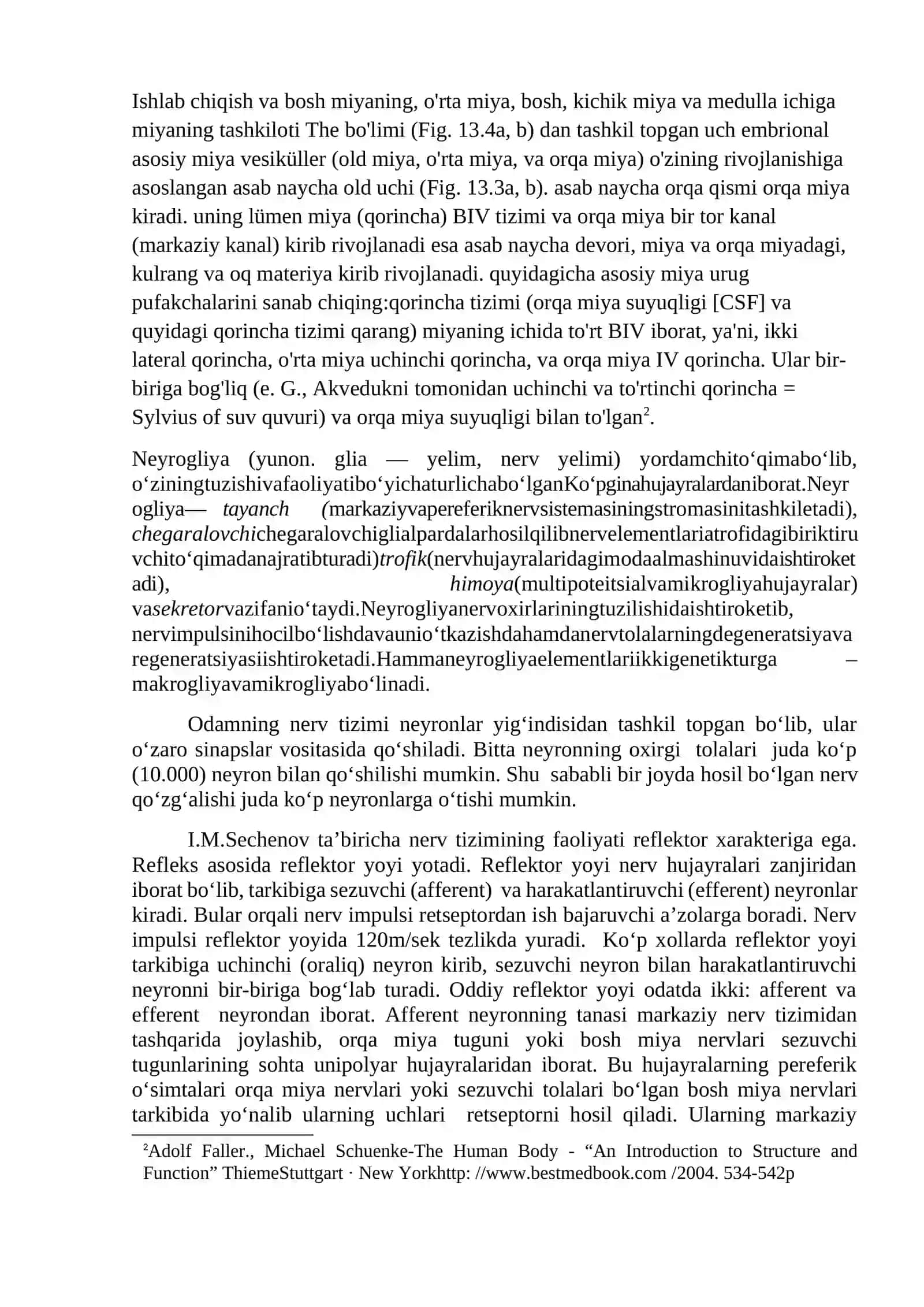 Nerv sistemasi tuzilishi va fiziologiyasi. Bosh miya katta yarim sharlarning tuzilishi va fiziologiyasi 3