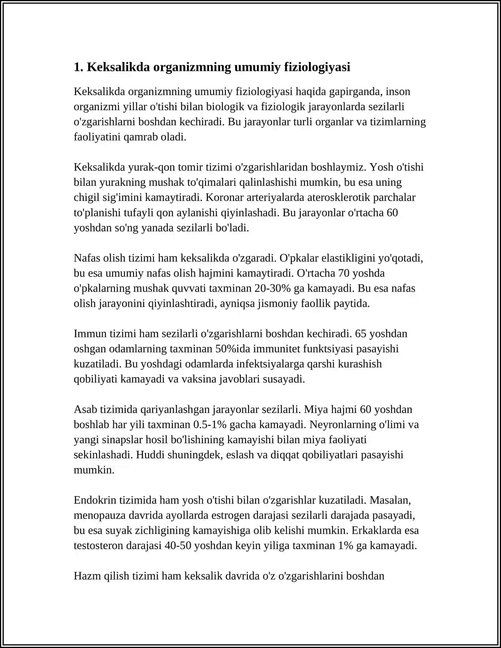 KEKSA BEMOR. KEKSA ORGANIZMNING FIZIOLOGIK XUSUSIYATLARI 3