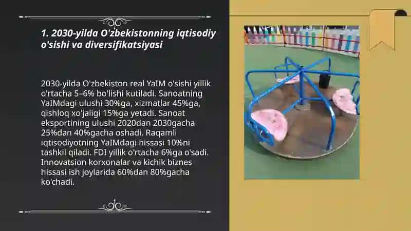 Reja: 2030-yilda O'zbekistonning iqtisodiy o'sishi va diversifikatsiyasi 3