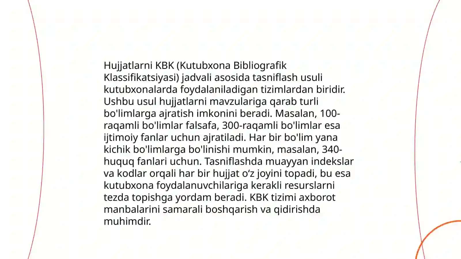 Hujjatlarni KBK jadvali asosida tasniflash usullari 3
