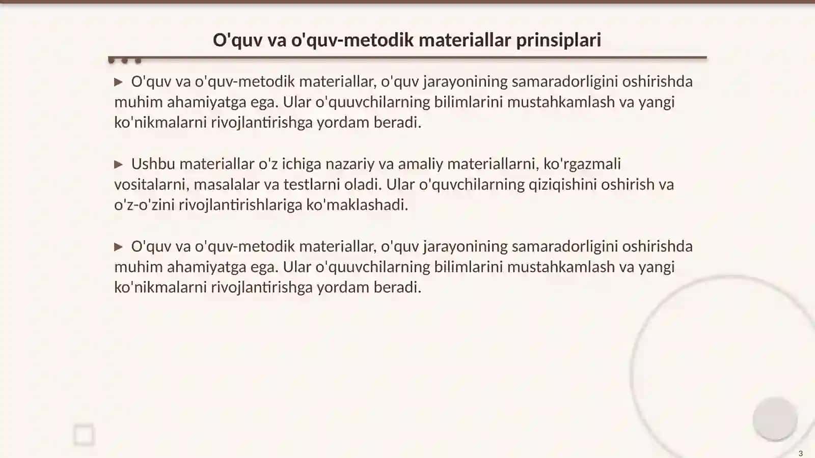 Astronomiyadan o'quv va o'quv-metodik materiallarning yangi avlodini yaratish va uning mazmuniga qo'yiladigan shartlar 3