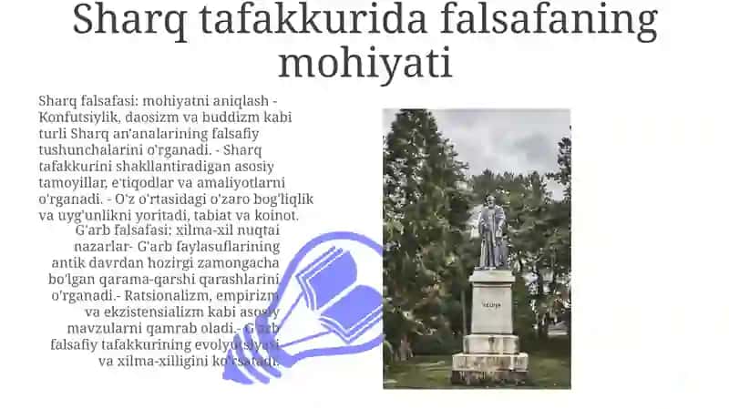 Falsafaning Mohiyatiga Oid Sharq Va GʻArb Mutafakkirlarini TaʼRiflarini Tavsiflash Va Ular BoʻYicha Taqdimot Tayyorlash 3